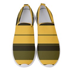 Vintage Yellow Women s Slip On Sneakers by tmsartbazaar