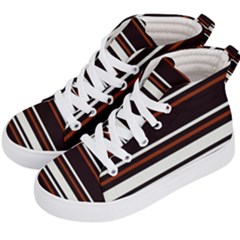 Classic Coffee Brown Kids  Hi-top Skate Sneakers by tmsartbazaar