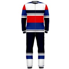 Casual Uniform Stripes Onepiece Jumpsuit (men)  by tmsartbazaar