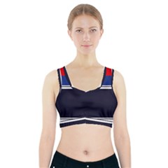 Casual Uniform Stripes Sports Bra With Pocket by tmsartbazaar