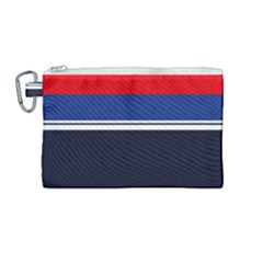 Casual Uniform Stripes Canvas Cosmetic Bag (medium) by tmsartbazaar