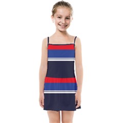 Casual Uniform Stripes Kids  Summer Sun Dress