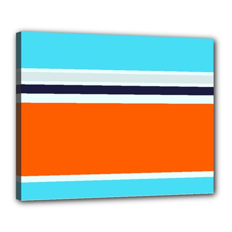 Tri Color Stripes Canvas 20  X 16  (stretched) by tmsartbazaar