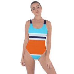 Tri Color Stripes Bring Sexy Back Swimsuit by tmsartbazaar