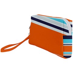 Tri Color Stripes Wristlet Pouch Bag (small) by tmsartbazaar