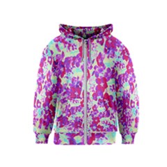 Spring Flowers Garden Kids  Zipper Hoodie by DinkovaArt