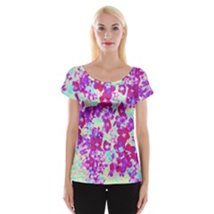 Spring Flowers Garden Cap Sleeve Top