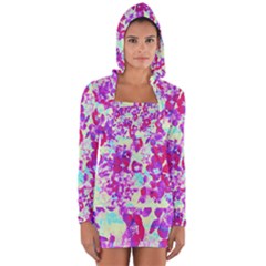 Spring Flowers Garden Long Sleeve Hooded T-shirt