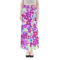 Spring Flowers Garden Full Length Maxi Skirt