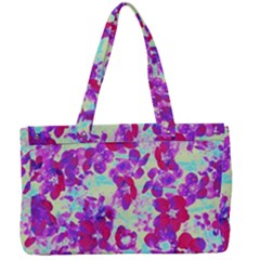 Spring Flowers Garden Canvas Work Bag