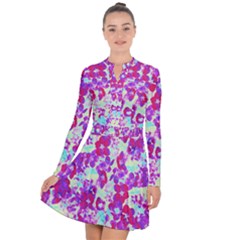 Spring Flowers Garden Long Sleeve Panel Dress