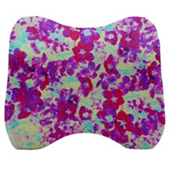 Spring Flowers Garden Velour Head Support Cushion