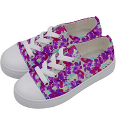 Spring Flowers Garden Kids  Low Top Canvas Sneakers