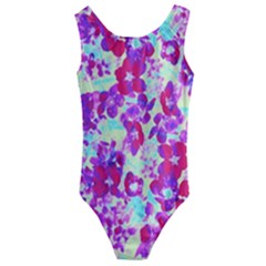 Spring Flowers Garden Kids  Cut-out Back One Piece Swimsuit