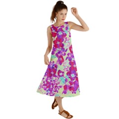 Spring Flowers Garden Summer Maxi Dress