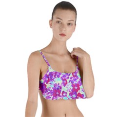 Spring Flowers Garden Layered Top Bikini Top  by DinkovaArt