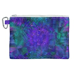 Indigo Abstract Art Canvas Cosmetic Bag (xl) by SpinnyChairDesigns