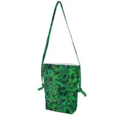 Jungle Green Abstract Art Folding Shoulder Bag by SpinnyChairDesigns