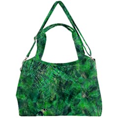 Jungle Green Abstract Art Double Compartment Shoulder Bag by SpinnyChairDesigns