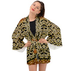 Free As A Flower And Frangipani In  Freedom Long Sleeve Kimono by pepitasart