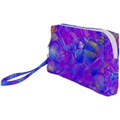 Fuchsia Magenta Abstract Art Wristlet Pouch Bag (small) by SpinnyChairDesigns