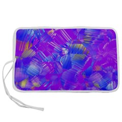 Fuchsia Magenta Abstract Art Pen Storage Case (s) by SpinnyChairDesigns