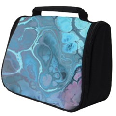 Blue Marble Abstract Art Full Print Travel Pouch (big) by SpinnyChairDesigns