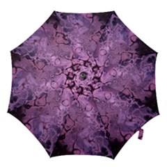 Amethyst Violet Abstract Marble Art Hook Handle Umbrellas (large) by SpinnyChairDesigns