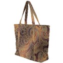 Terra Cotta Persian Orange Spirals Swirls Pattern Zip Up Canvas Bag View1