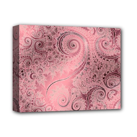 Orchid Pink And Blush Swirls Spirals Deluxe Canvas 14  X 11  (stretched) by SpinnyChairDesigns