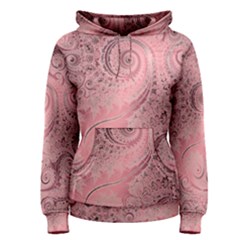 Orchid Pink And Blush Swirls Spirals Women s Pullover Hoodie by SpinnyChairDesigns