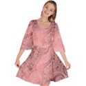 Orchid Pink and Blush Swirls Spirals Velour Kimono Dress View1