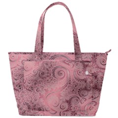 Orchid Pink And Blush Swirls Spirals Back Pocket Shoulder Bag  by SpinnyChairDesigns
