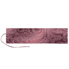 Orchid Pink And Blush Swirls Spirals Roll Up Canvas Pencil Holder (l) by SpinnyChairDesigns