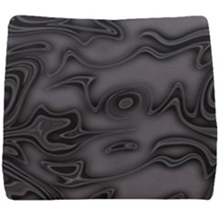 Dark Plum And Black Abstract Art Swirls Seat Cushion by SpinnyChairDesigns