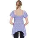 Royal Purple Grey and White Truchet Pattern Lace Front Dolly Top View2