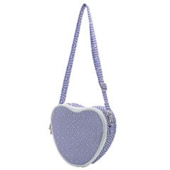 Royal Purple Grey And White Truchet Pattern Heart Shoulder Bag by SpinnyChairDesigns