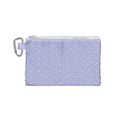 Royal Purple Grey And White Truchet Pattern Canvas Cosmetic Bag (small) by SpinnyChairDesigns