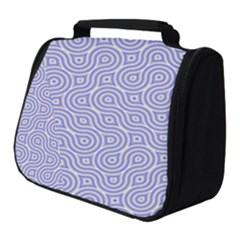 Royal Purple Grey And White Truchet Pattern Full Print Travel Pouch (small) by SpinnyChairDesigns