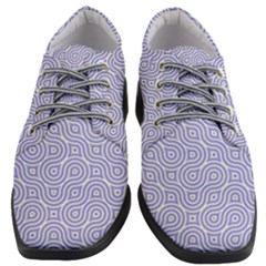 Royal Purple Grey And White Truchet Pattern Women Heeled Oxford Shoes by SpinnyChairDesigns