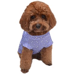 Royal Purple Grey And White Truchet Pattern Dog T-shirt by SpinnyChairDesigns