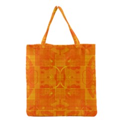 Orange Peel Abstract Batik Pattern Grocery Tote Bag