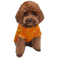 Orange Peel Abstract Batik Pattern Dog T-shirt by SpinnyChairDesigns