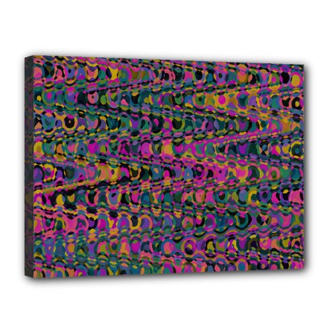 Colorful Bohemian Mosaic Pattern Canvas 16  X 12  (stretched) by SpinnyChairDesigns