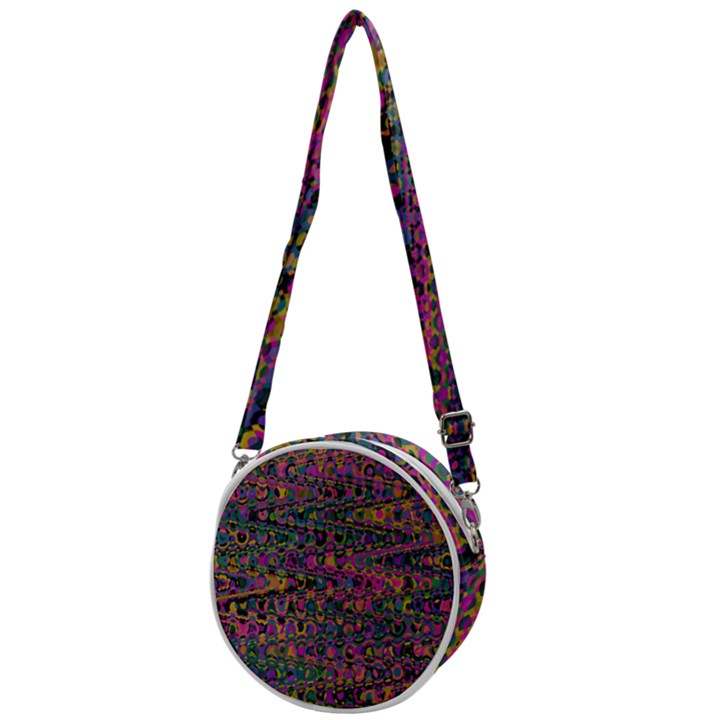 Colorful Bohemian Mosaic Pattern Crossbody Circle Bag