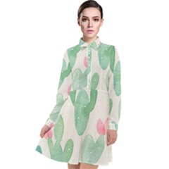 Photography-backdrops-for-baby-pictures-cactus-photo-studio-background-for-birthday-shower-xt-5654 Long Sleeve Chiffon Shirt Dress