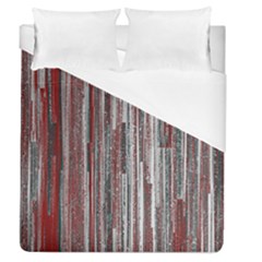Abstract Grunge Stripes Red White Green Duvet Cover (queen Size) by SpinnyChairDesigns