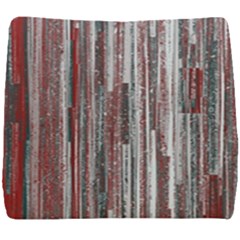 Abstract Grunge Stripes Red White Green Seat Cushion by SpinnyChairDesigns