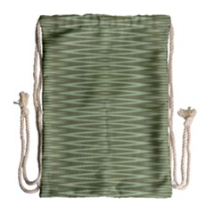 Chive And Olive Stripes Pattern Drawstring Bag (large) by SpinnyChairDesigns