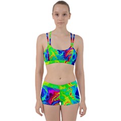 Abstract Art Tie Dye Rainbow Perfect Fit Gym Set by SpinnyChairDesigns